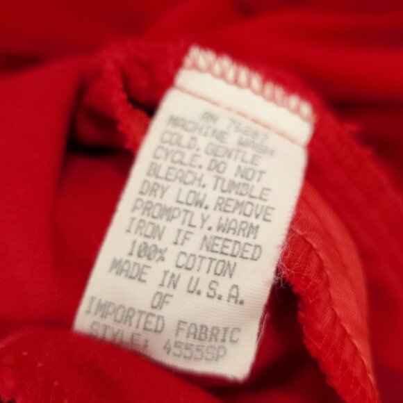 VTG 90s Bonnie & Norma 100% Cotton Corduroy Sz Medium Petite Red - Picture 12 of 12